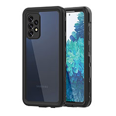 Silicone and Plastic Waterproof Cover Case 360 Degrees Underwater Shell for Samsung Galaxy A52s 5G Black