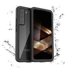 Silicone and Plastic Waterproof Cover Case 360 Degrees Underwater Shell for Samsung Galaxy S24 Plus 5G Black