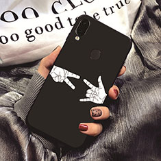 Silicone Candy Rubber Fashionable Pattern Soft Case Cover for Huawei P20 Lite Black