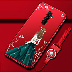 Silicone Candy Rubber Gel Dress Party Girl Soft Case Cover for Oppo Reno Ace Mixed