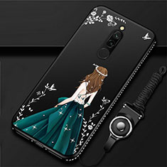 Silicone Candy Rubber Gel Dress Party Girl Soft Case Cover for Xiaomi Redmi 8 Green