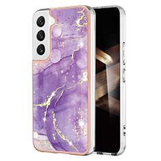 Silicone Candy Rubber Gel Fashionable Pattern Soft Case Cover for Samsung Galaxy S25 5G Purple