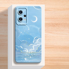 Silicone Candy Rubber Gel Fashionable Pattern Soft Case Cover for Xiaomi Redmi Note 12 Explorer Blue