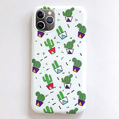 Silicone Candy Rubber Gel Fashionable Pattern Soft Case Cover H01 for Apple iPhone 11 Pro Max White