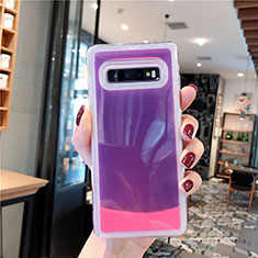 Silicone Candy Rubber Gel Fashionable Pattern Soft Case Cover K02 for Samsung Galaxy S10 Purple