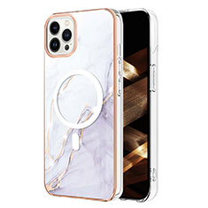 Silicone Candy Rubber Gel Fashionable Pattern Soft Case Cover Mag-Safe Magnetic for Apple iPhone 16 Pro Max White