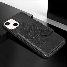 Silicone Candy Rubber Gel Fashionable Pattern Soft Case Cover S02 for Apple iPhone 13 Mini Black