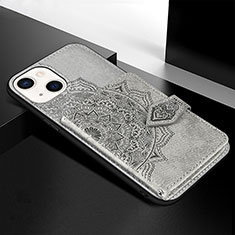 Silicone Candy Rubber Gel Fashionable Pattern Soft Case Cover S02 for Apple iPhone 14 Gray