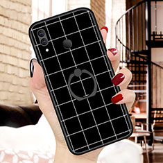 Silicone Candy Rubber Gel Fashionable Pattern Soft Case Cover S02 for Huawei P20 Lite Black