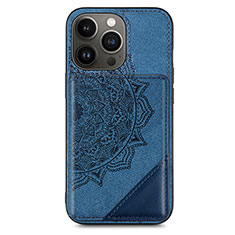 Silicone Candy Rubber Gel Fashionable Pattern Soft Case Cover S06 for Apple iPhone 13 Pro Blue