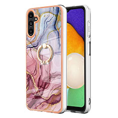 Silicone Candy Rubber Gel Fashionable Pattern Soft Case Cover with Finger Ring Stand YB1 for Samsung Galaxy A54 5G Mixed