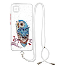 Silicone Candy Rubber Gel Fashionable Pattern Soft Case Cover with Lanyard Strap Y01X for Xiaomi Redmi 9 Activ Mixed