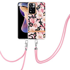 Silicone Candy Rubber Gel Fashionable Pattern Soft Case Cover with Lanyard Strap Y06B for Xiaomi Mi 11i 5G (2022) Pink