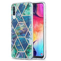 Silicone Candy Rubber Gel Fashionable Pattern Soft Case Cover Y01B for Samsung Galaxy A30S Midnight Green