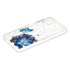 Silicone Candy Rubber Gel Fashionable Pattern Soft Case Cover Y01X for Samsung Galaxy F12 Blue