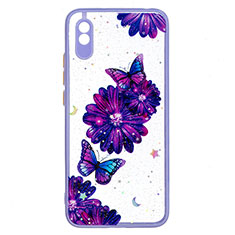 Silicone Candy Rubber Gel Fashionable Pattern Soft Case Cover Y01X for Xiaomi Redmi 9A Purple