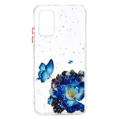 Silicone Candy Rubber Gel Fashionable Pattern Soft Case Cover Y01X for Xiaomi Redmi Note 9 4G Blue