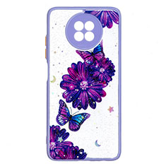 Silicone Candy Rubber Gel Fashionable Pattern Soft Case Cover Y01X for Xiaomi Redmi Note 9 5G Purple