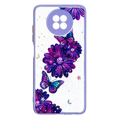 Silicone Candy Rubber Gel Fashionable Pattern Soft Case Cover Y01X for Xiaomi Redmi Note 9T 5G Purple