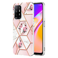 Silicone Candy Rubber Gel Fashionable Pattern Soft Case Cover Y02B for Oppo A94 5G Pink