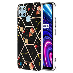 Silicone Candy Rubber Gel Fashionable Pattern Soft Case Cover Y02B for Realme C21Y Black