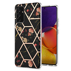 Silicone Candy Rubber Gel Fashionable Pattern Soft Case Cover Y02B for Samsung Galaxy A82 5G Black