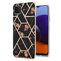 Silicone Candy Rubber Gel Fashionable Pattern Soft Case Cover Y02B for Samsung Galaxy F42 5G Black