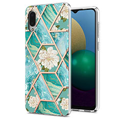 Silicone Candy Rubber Gel Fashionable Pattern Soft Case Cover Y02B for Samsung Galaxy M02 Green