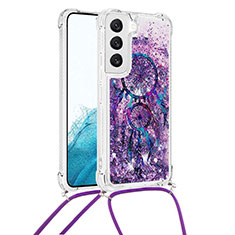Silicone Candy Rubber Gel Fashionable Pattern Soft Case Cover Y02B for Samsung Galaxy S21 Plus 5G Purple