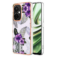 Silicone Candy Rubber Gel Fashionable Pattern Soft Case Cover Y03B for Oppo K11x 5G Purple