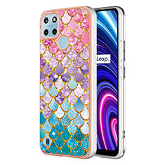 Silicone Candy Rubber Gel Fashionable Pattern Soft Case Cover Y03B for Realme C21Y Colorful