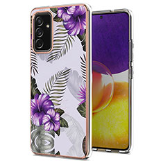 Silicone Candy Rubber Gel Fashionable Pattern Soft Case Cover Y03B for Samsung Galaxy A54 5G Purple