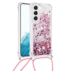 Silicone Candy Rubber Gel Fashionable Pattern Soft Case Cover Y03B for Samsung Galaxy S21 5G Rose Gold