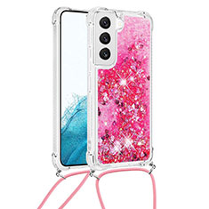 Silicone Candy Rubber Gel Fashionable Pattern Soft Case Cover Y03B for Samsung Galaxy S23 5G Hot Pink