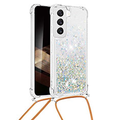 Silicone Candy Rubber Gel Fashionable Pattern Soft Case Cover Y03B for Samsung Galaxy S24 5G Silver