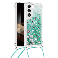 Silicone Candy Rubber Gel Fashionable Pattern Soft Case Cover Y03B for Samsung Galaxy S24 Plus 5G Green