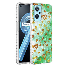 Silicone Candy Rubber Gel Fashionable Pattern Soft Case Cover Y04B for Oppo K10 4G Matcha Green