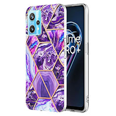 Silicone Candy Rubber Gel Fashionable Pattern Soft Case Cover Y04B for Realme 9 Pro 5G Purple