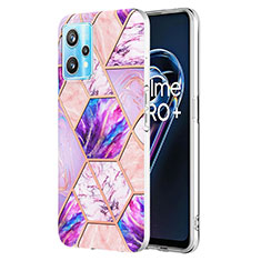 Silicone Candy Rubber Gel Fashionable Pattern Soft Case Cover Y04B for Realme 9 Pro+ Plus 5G Clove Purple