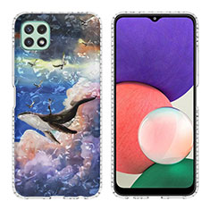 Silicone Candy Rubber Gel Fashionable Pattern Soft Case Cover Y04B for Samsung Galaxy A22 5G Mixed