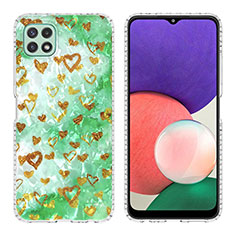 Silicone Candy Rubber Gel Fashionable Pattern Soft Case Cover Y04B for Samsung Galaxy F42 5G Matcha Green