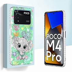 Silicone Candy Rubber Gel Fashionable Pattern Soft Case Cover Y04B for Xiaomi Poco M4 Pro 4G Green