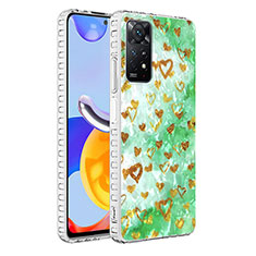Silicone Candy Rubber Gel Fashionable Pattern Soft Case Cover Y04B for Xiaomi Redmi Note 11 Pro 4G Green