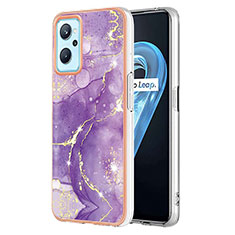 Silicone Candy Rubber Gel Fashionable Pattern Soft Case Cover Y05B for Oppo K10 4G Purple