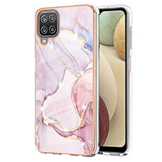 Silicone Candy Rubber Gel Fashionable Pattern Soft Case Cover Y05B for Samsung Galaxy M12 Pink