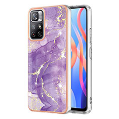 Silicone Candy Rubber Gel Fashionable Pattern Soft Case Cover Y05B for Xiaomi Poco M4 Pro 5G Purple