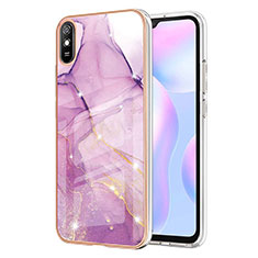 Silicone Candy Rubber Gel Fashionable Pattern Soft Case Cover Y05B for Xiaomi Redmi 9AT Clove Purple