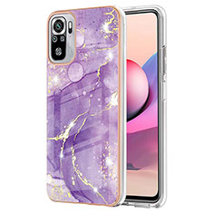 Silicone Candy Rubber Gel Fashionable Pattern Soft Case Cover Y05B for Xiaomi Redmi Note 10S 4G Purple