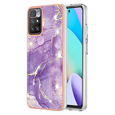 Silicone Candy Rubber Gel Fashionable Pattern Soft Case Cover Y05B for Xiaomi Redmi Note 11 4G (2021) Purple