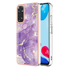 Silicone Candy Rubber Gel Fashionable Pattern Soft Case Cover Y05B for Xiaomi Redmi Note 11 4G (2022) Purple